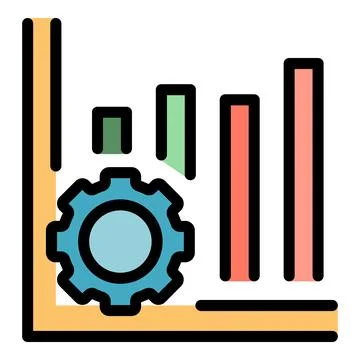 Finance graph icon vector flat 스톡 일러스트