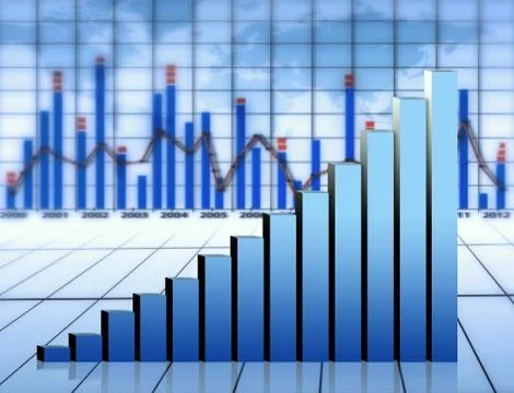 Finance graph Stock Illustration