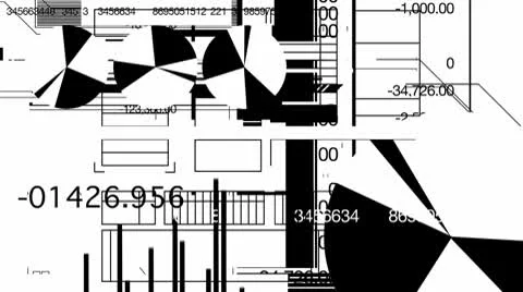 Finance Graphics Mono Loop HD Stock Footage