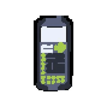 Finance graphing calculator pixel art vector illustration Stock Illustration