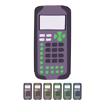 Finance graphing calculator vector cartoon graphic Stock Illustration