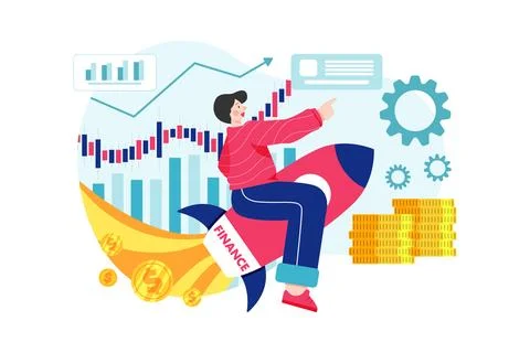 Finance Growth Stock Illustration