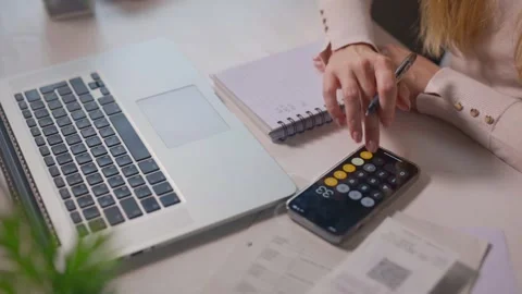 Finance at home Stock Footage 257937878