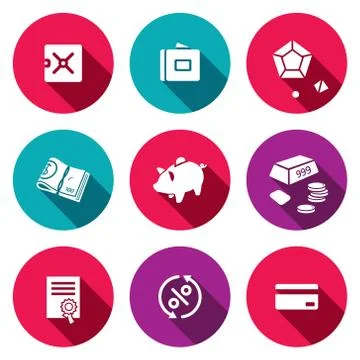 Finance icon collection Stock Illustration
