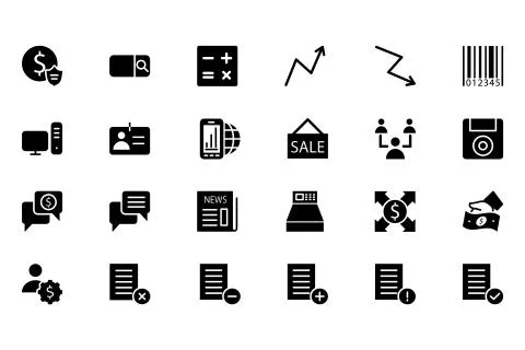 Finance Icon Collection Stock Illustration