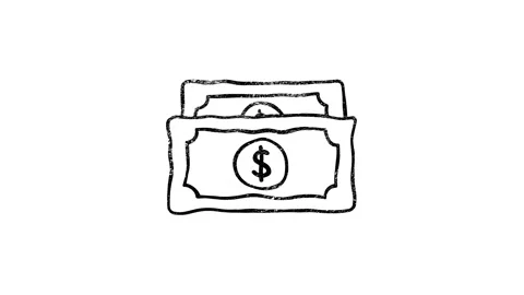 Finance icon in hand draw style. Motion graphics 스톡 동영상 151565712