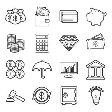 Finance icon Stock Illustration