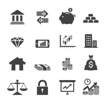 Finance icon Illustrazione stock