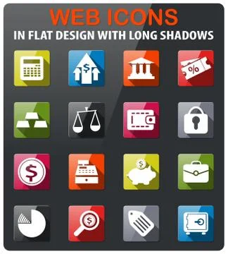 Finance icon set Stock Illustration