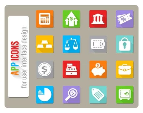 Finance icon set Stock Illustration