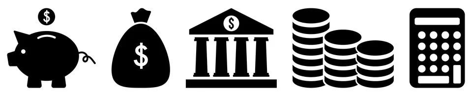 Finance icon set Stock Illustration