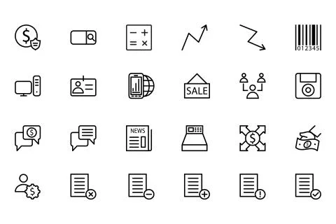 Finance Icons collection Illustrazione stock