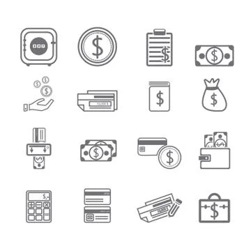 Finance icons Stock Illustration