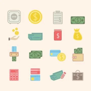 Finance icons Stock Illustration