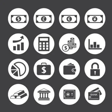 Finance icons Stock Illustration
