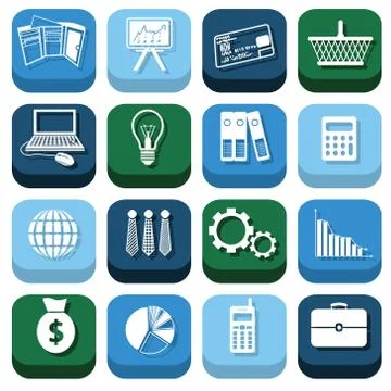 Finance icons Stock Illustration
