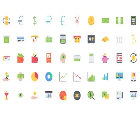 The finance icons pack Stock Illustration