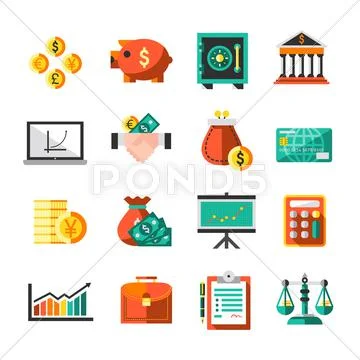 Finance Icons Set Stock Illustration