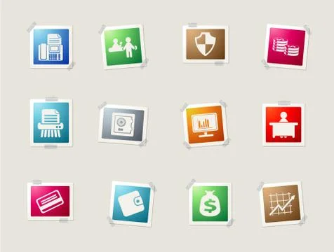 Finance Icons set Stock Illustration