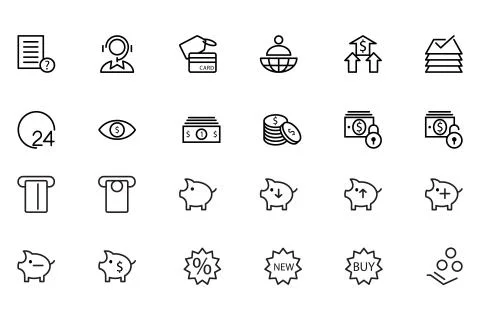 Finance Icons Set Stock Illustration