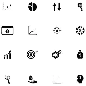 Finance icons set Stock Illustration