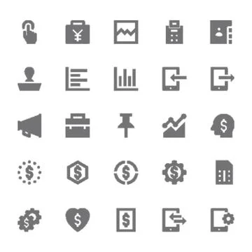 Finance Icons for Website Apps Illustrazione stock