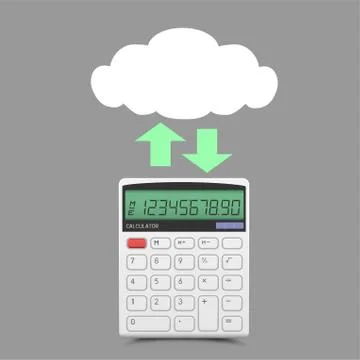 Finance info exchange cloud service Stock Illustration