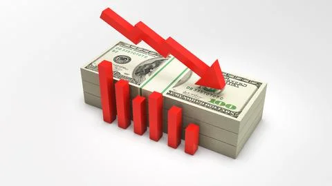 Finance Investment Value Increase Decrease Financial Assets and Investments.. Stock Photos