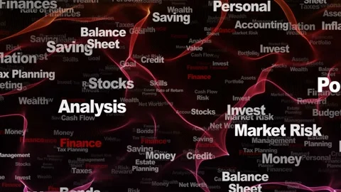 FINANCE Keywords Animation, Background, Loop 스톡 동영상 146875216
