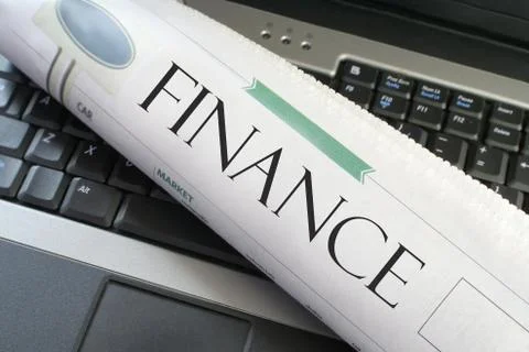 Finance laptop Stock Photos