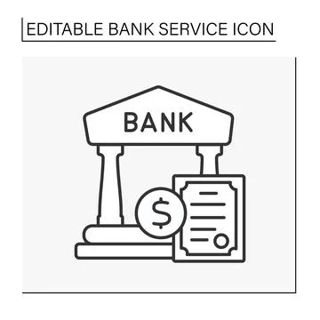 Finance line icon Stock Illustration
