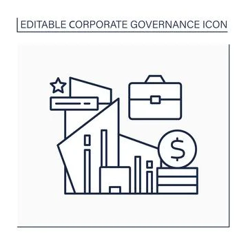 Finance line icon Stock Illustration