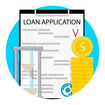 Finance loan pay time icon vector Stock Illustration