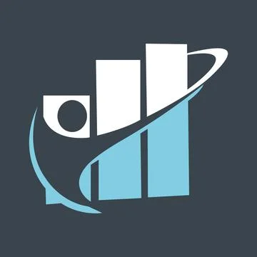 Finance Logo Design Vector Illustration or human finance chart icon Stock Illustration