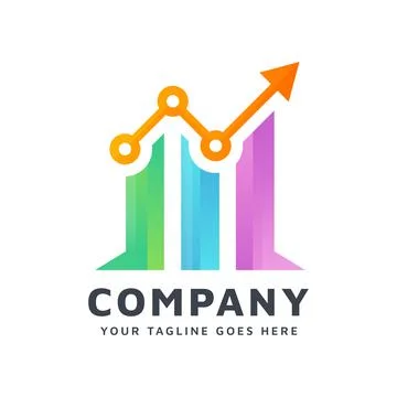 Finance logo template design Stock Illustration
