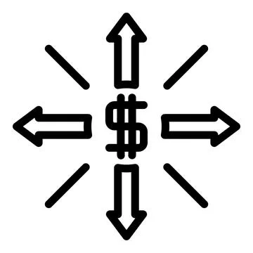Finance management icon outline vector. Job project Illustrazione stock