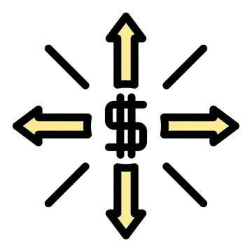 Finance management icon vector flat Illustrazione stock
