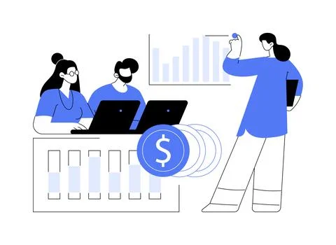 Finance manager isolated cartoon vector illustrations. Ilustración de archivo