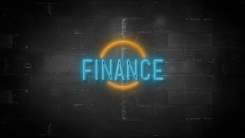 Finance Message on Flickering Neon Sign in 4K Resolution Stock Footage 119321423