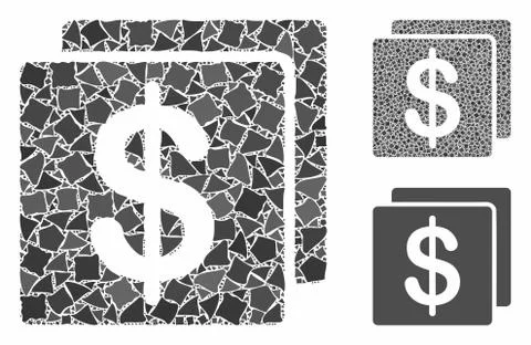 Finance Mosaic Icon of Irregular Items Stockillustratie