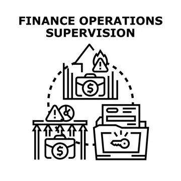 Finance operations supervision concept vector illustration Stock Illustration
