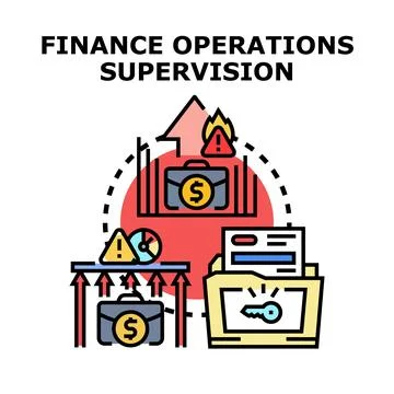 Finance operations supervision concept vector illustration Illustrazione stock