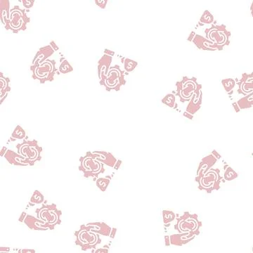 Finance optimize glyph seamless pattern Stock Illustration