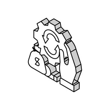 Finance optimize isometric icon vector illustration Stockillustratie