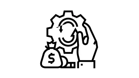 Finance optimize line icon animation Stock Footage 164208165
