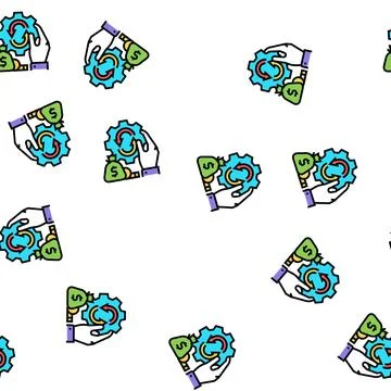 Finance optimize vector seamless pattern 库存插图