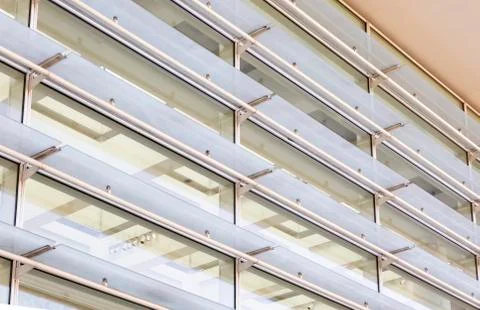 Finance palace with large windows Foto stock