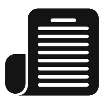 Finance paper icon simple vector. Report document Stock Illustration