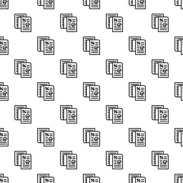 Finance paper pattern seamless Illustrazione stock