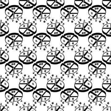 Finance pie chart pattern seamless vector 스톡 일러스트